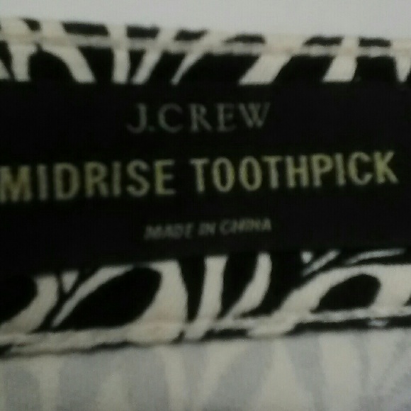 J Crew toothpick Jeans black/cream - Picture 5 of 7